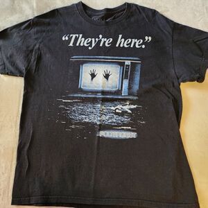 Poltergeist Black Tshirt With "They're Here" Graphics Size Large